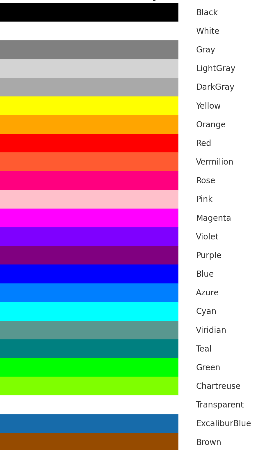 Excalibur Default Color Constants
